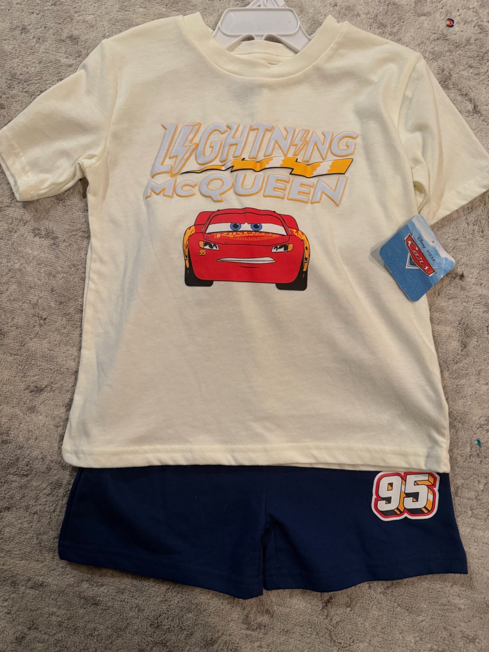 Disney Pixar Cars Lightning McQueen Lightning McQueen T-Shirt & Shorts Set NWT